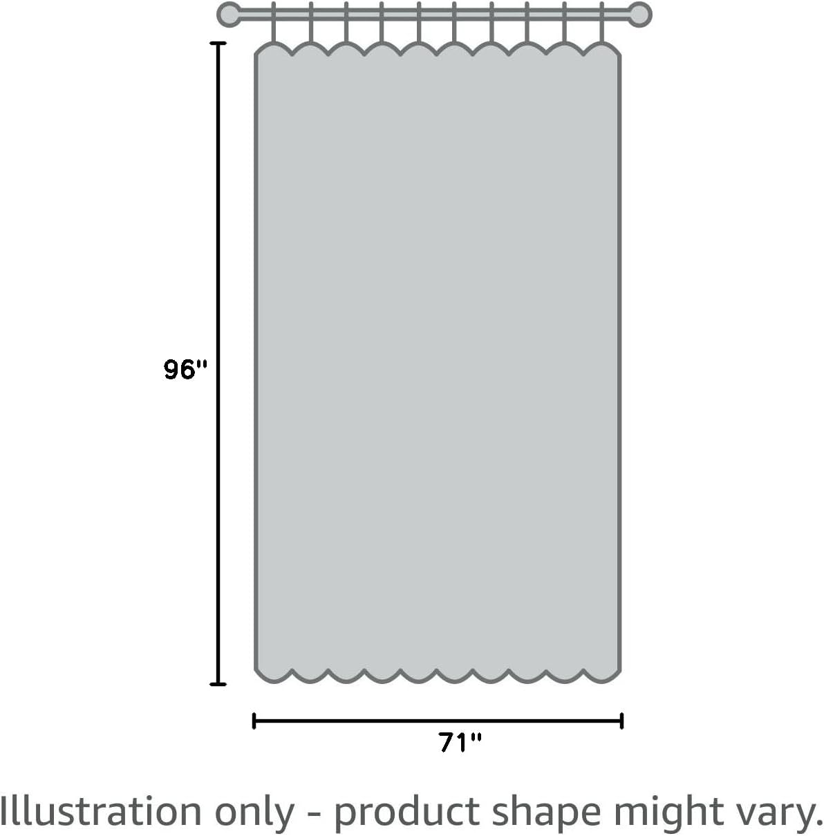 Premium PEVA Frost Shower Curtain Liner with Magnets & Suction Cups 96 x 71 in. Long