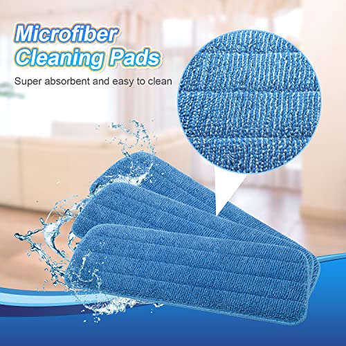 3 Pack Microfiber Mop Pads Replacement for Wet/Dry Mop Floor Cleaning Reusable Mop Pads Refills for Spray Floor Mops Compatible with Bona Floor Care System and Any Microfiber Flat Spray Mop by GFRED - Image 3