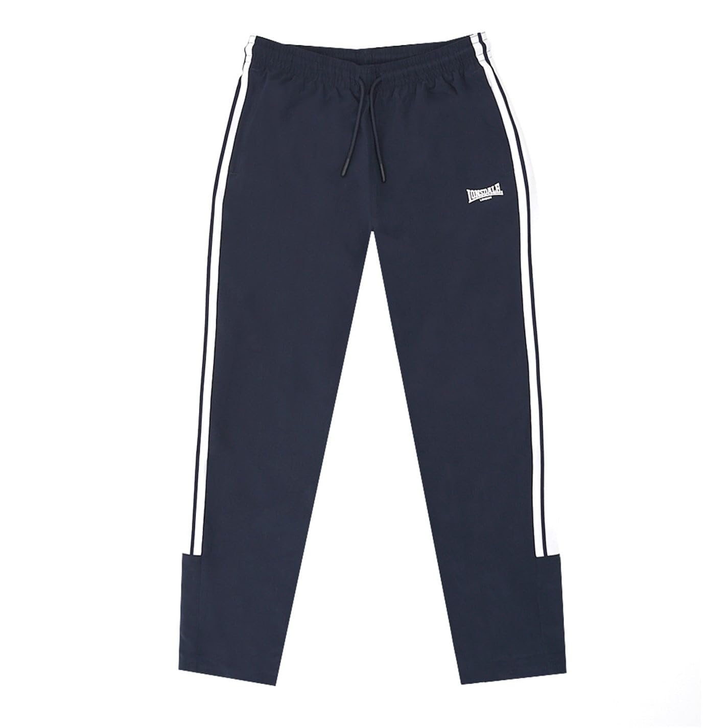 Lonsdale Mens 2 Stripe Oh Woven Pants Bottoms Navy L
