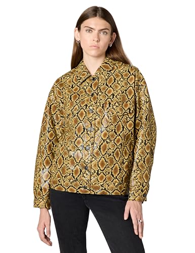 GOOD AMERICAN Rent the Runway Pre-Loved Good Oversized Trucker Jacket, Yellow, 4