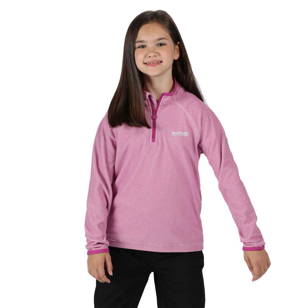Regatta Kids Loco Half Zip Fleece Warm Stretch Reflective Outdoor Winter Layer Top