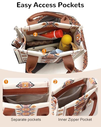 Bolso bandolera boho con cierre para mujer miniatura 6