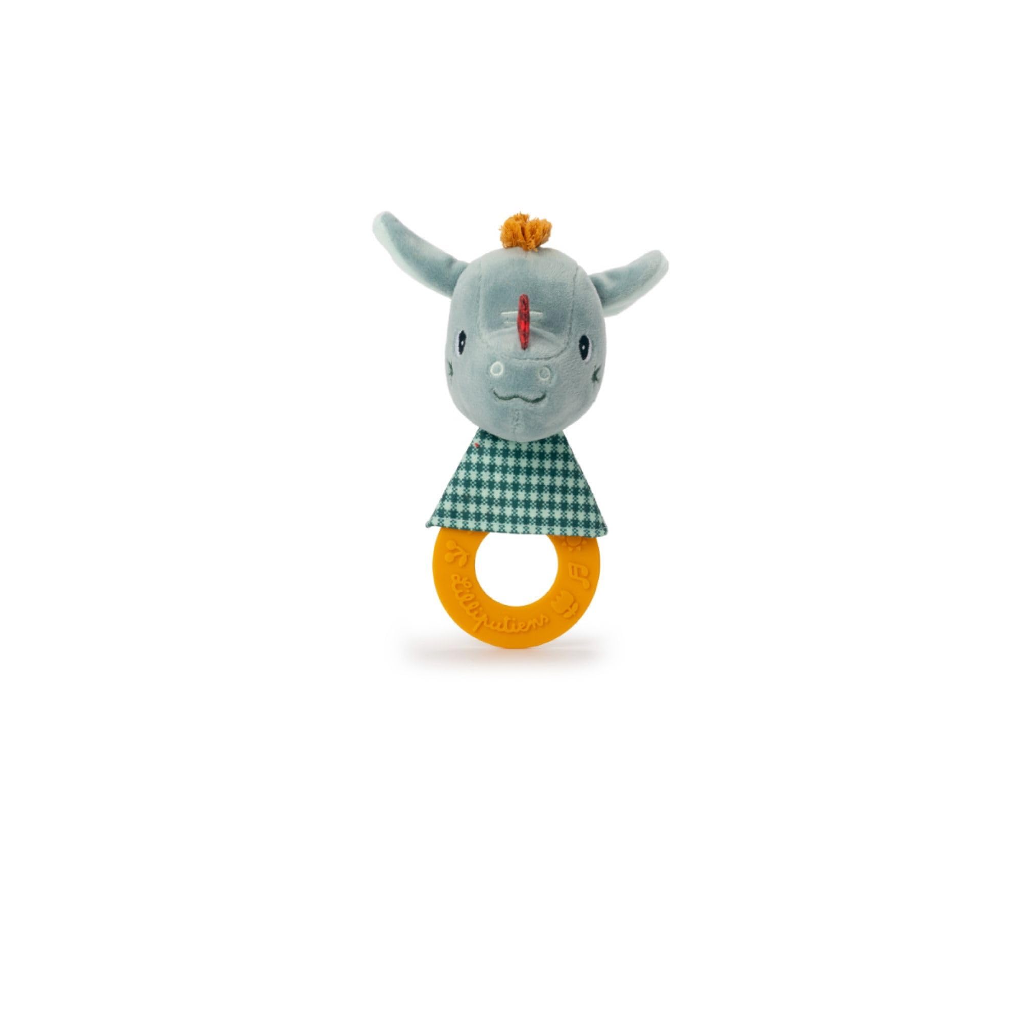 Lilliputiens Sonajero Joe el Dragón-Juguete sensorial para niños con Anillo, Sonido de Papel y Campanilla-Alivia los Dolores de la dentición-Desde 3 meses-83484, Color Verde (JURATOYS 83484)