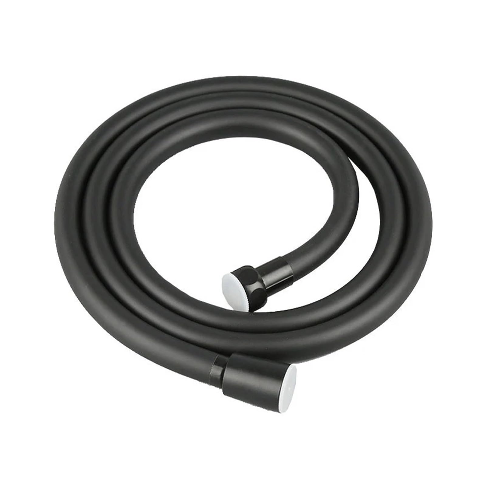 1 tubo flessibile ad alta pressione in PVC e acciaio inox, universale, anti-piega, a prova di esplosione, 200 cm, colore nero, resistente alle perdite