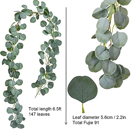 JAECU Ghirlanda Eucalipto Foglie Pianta, 6.5ft