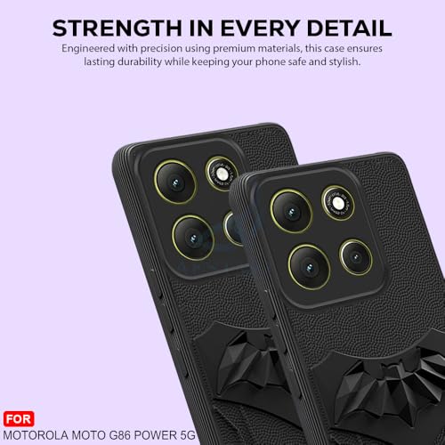 Image of AESTMO Back Cover for Moto G86 Power 5G | Stylish | Soft Silicone | Shockproof | Camera Lens Protection Back Cover for Moto G86 Power 5G (Black)