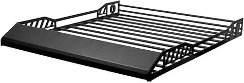 Miniatura 2 de TLAPS 7422444613654 Portaequipajes de acero extensible universal negro para almacenamiento con carenado de viento