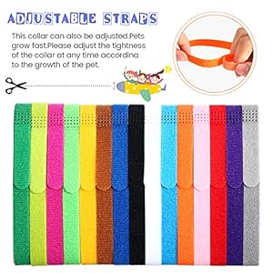   45-Pieces-Puppy-Whelping-Collars-Double-Sided-Newborn-Pet-Identification-Bands-3-Sizes-Adjustable-Puppy-Collars-Soft-Colorful-Whelp-ID-Collars-for-Pet-Puppy-Kitten-15-Colors