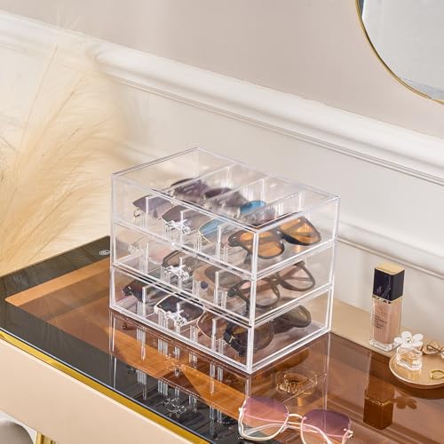Boîte lunettes tout transparente pour organiser votre coiffeuse - 3