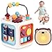 iPlay, iLearn 6 in 1 Activity Center Cube for Baby 6-12-18 Month, Toddler Busy Board Learning Toy 1 2 3 Year Old, Infant Portable Musical Drum Shape Sorter, Developmental Babies Boy Girl Birthday Gift