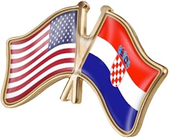 vmcoatdu USA American and Germany Deutschland Friendship Flag Cross Connection Pin Brooch Badge for Hat Cap Clothing Backpack Pin