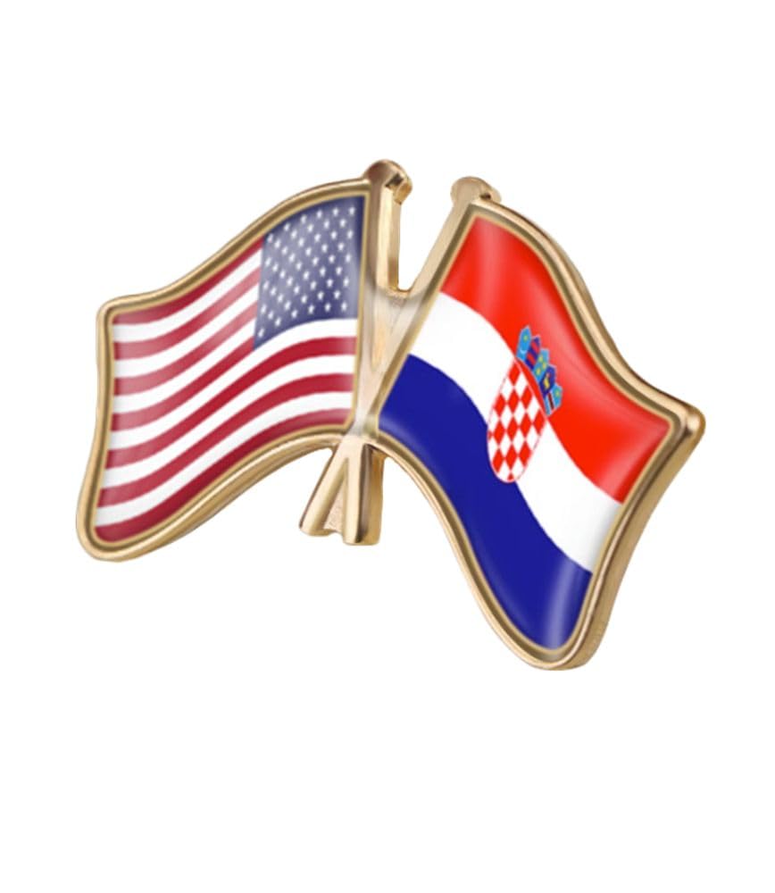 vmcoatduUSA American and Germany Deutschland Friendship Flag Cross Connection Pin Brooch Badge for Hat Cap Clothing Backpack Pin
