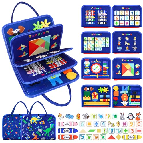 Quanquer Cooking Busy Book & Talking Flash Cards - Educational Toy For Toddlers 1-5 Years