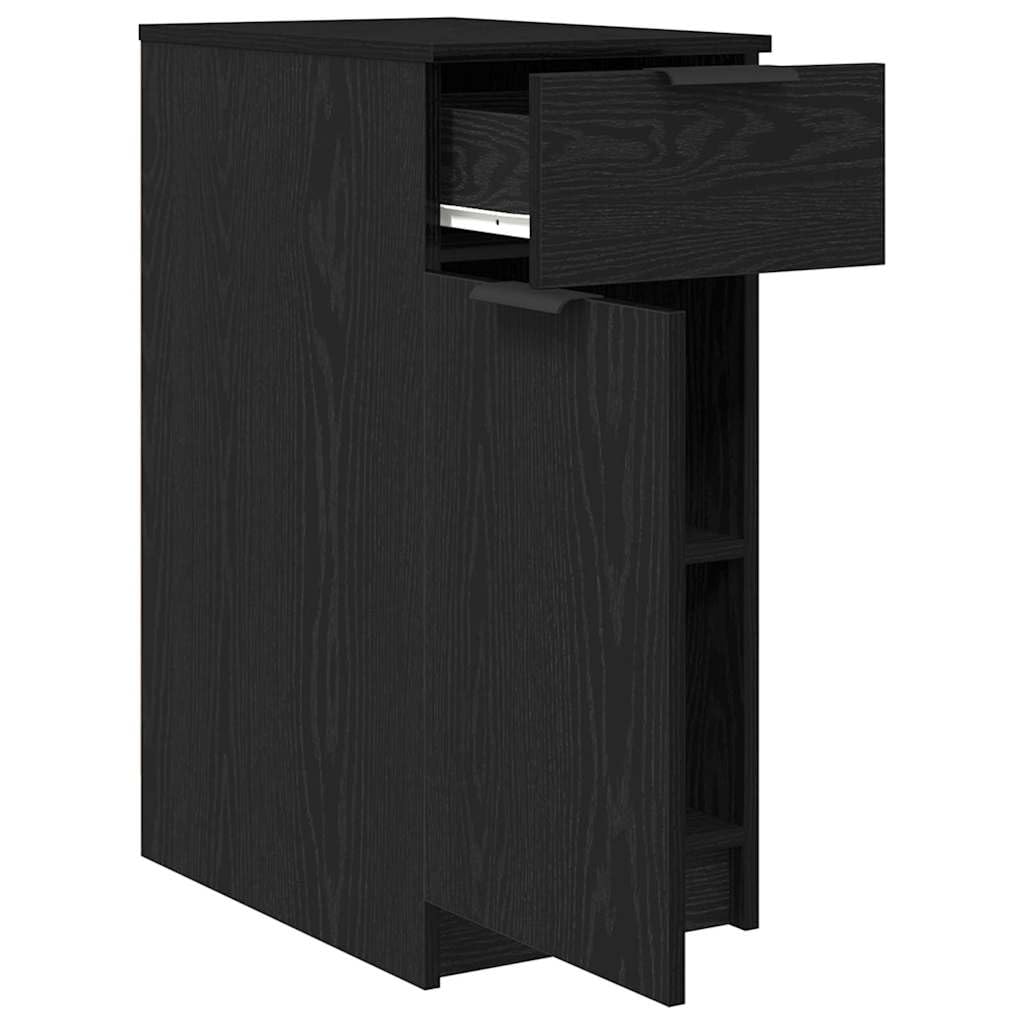 vidaXL Armario de Oficina Roble Negro 33 x 50 x 75 cm, Mueble de salón, Armario Rectangular, Moderno en Madera, práctico para organizar y Decorar el hogar