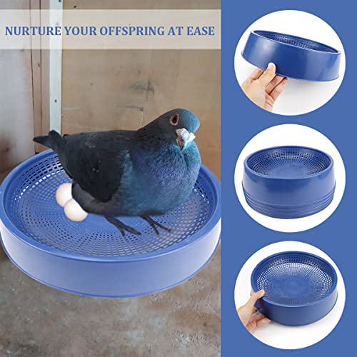 Image of 5 Pcs Plastic Pigeon Nest Bird Nest Bowls Pigeon Nest Bowl Breeding Hatching Nest for Pigeons Quails Breeding Hatching (Blue)