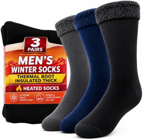 Men's Winter Socks Thermal Boot Insulated Thick Heated...