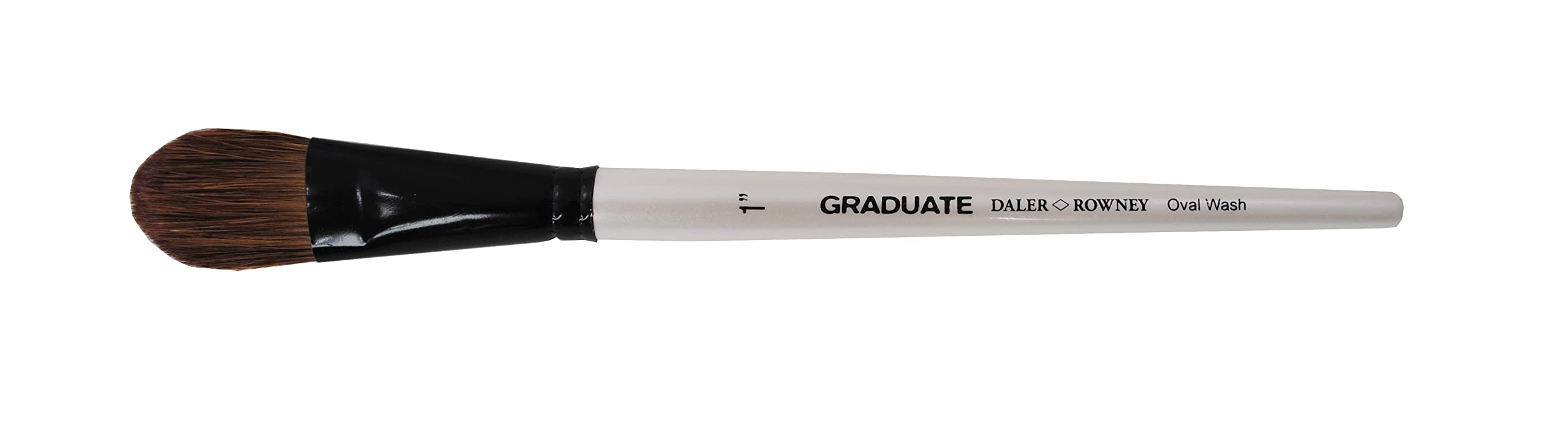Daler-Rowney Graduate Watercolour Brush, Pony & Synthetic Blend, Short Handle, Oval Wash, 1in โ image 1