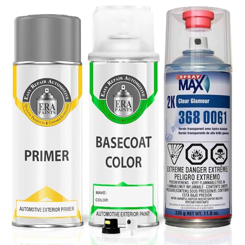 ERA Paints WA106V/GWY - Atlantis Blue Metallic for CHEVROLET Exact Match Automotive Spray Paint Spray - Premium Kit w/ 2K 3680061 Clearcoat