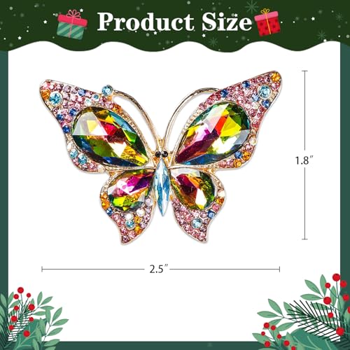 JUESMOS Metal Butterfly Christmas Ornament Monarch Butterfly Ornaments for Christmas Tree Butterfly Keepsake Gifts for Women Girls Sister Butterflies Ornaments - Image 8