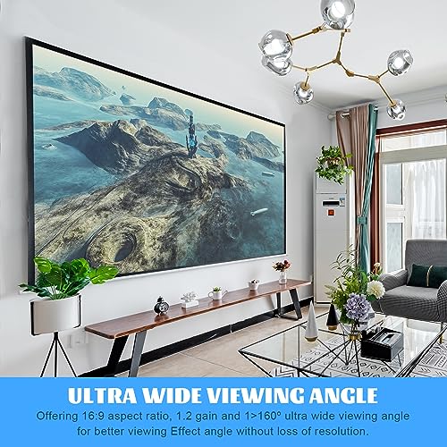 Pantalla de proyección fija 130" para cine en casa miniatura 2