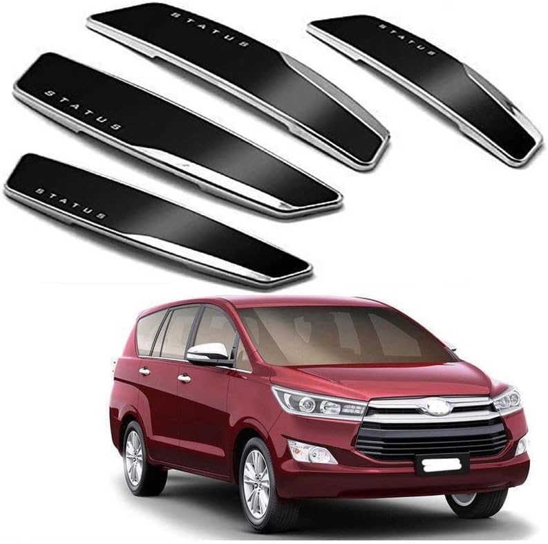Status Car Door Guard Edge Protector Black Color for Toyota InnovaCrysta Set of 4 Pieces