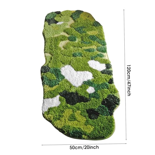 Tapis en mousse verte rectangulaire et mignon pour douche - 4