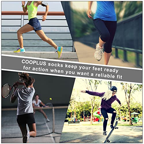 Meias femininas de cano curto atléticas para corrida, Branco, 6 pares, P