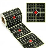 6 Inch 100 Pack Splatter Targets Adhesive Splatter Targets for Shooting Range, Self Adhesive Shooting Target Stickers with Fluorescent Yellow Effect for Pellet Gun, Airsoft, Pistol, Rifle Practice