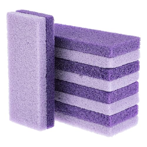 JJUNW 5 Stück Bimsstein für die Fußpflege, Doppelseitiger Bimsstein Fußpflege Hornhautentferner und -Wäscher für Harte Haut an Füßen und Körper, Peeling und Glättung Der Haut(Lila)