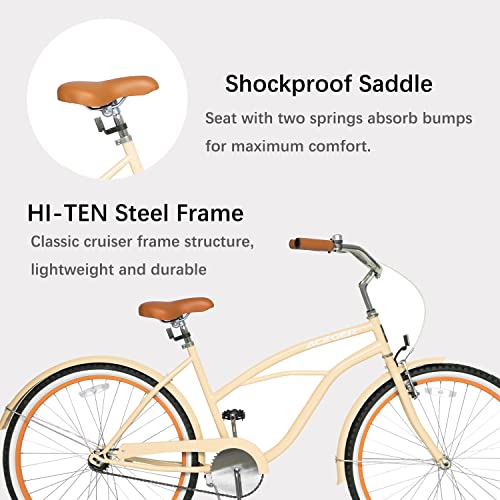 Aceger 24 26 Inch Women Beach Cruiser Bike thumb #3