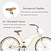 ACEGER 24 26 Inch Women Beach Cruiser Bike, Single Speed and 7 Speed, Adult Hybrid Bike Commuter Bicycle, Hi-Ten Steel Frame with Adjustable Handlebar and Saddle, Multiple
