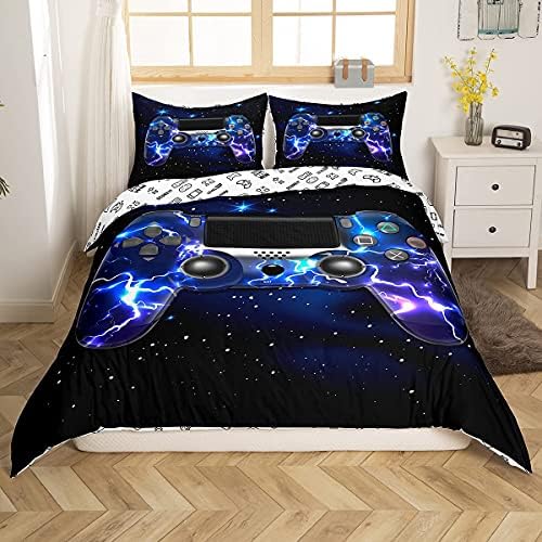 Homemissing Galaxy Dragon Duvet Cover Kids Outer Space Starry Sky Bedding Set Jungle Animals Dragon Bedding & Linen for Boys Child Teens Blue Black Bedding & Linen Double Size
