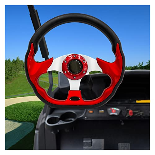Volant de voiturette de golf rouge antidérapant pour EZGO et Yamaha