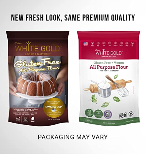 Extra White Gold Brownie Mix And All Purpose Flour Blend - [Gluten Free] [Nut Free] [Free Of The Top 14 Major Allergens] #TOP6