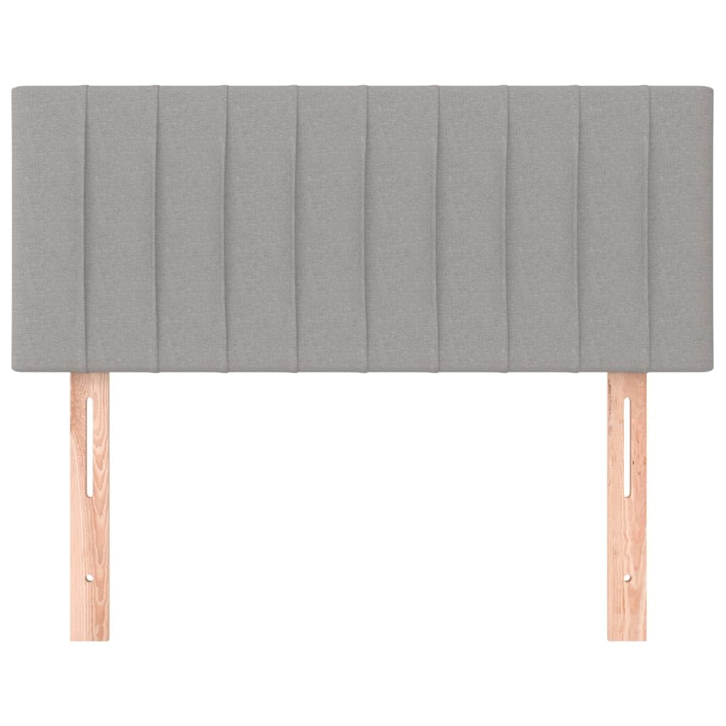 vidaXL Cabecero Tapizado Cama Dormitorio Antimancha Acolchado Protector Cubierto Elástico Funda Prueba Polvo de Tela Gris Claro 90x5x78/88 cm
