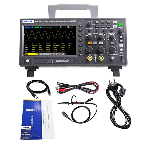 Hantek DSO2C10 Digital Oszilloskop 2CH 1GSa/S. Lager Oszilloskop 100 MHz Bandbreite Handheld