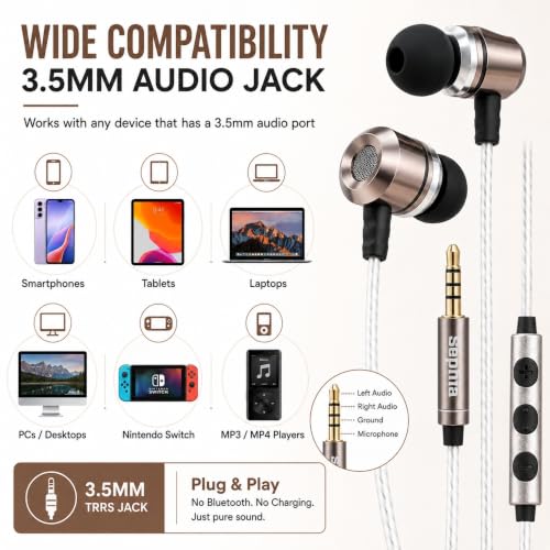 Image of Sephia SP3060VC Earbuds Wired in-Ear Headphones with Mic