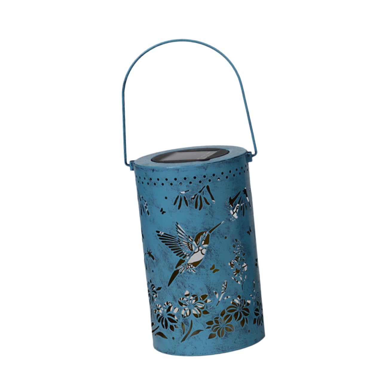 Lanterna Solare da Giardino in Ferro Design Decorativo Traforato