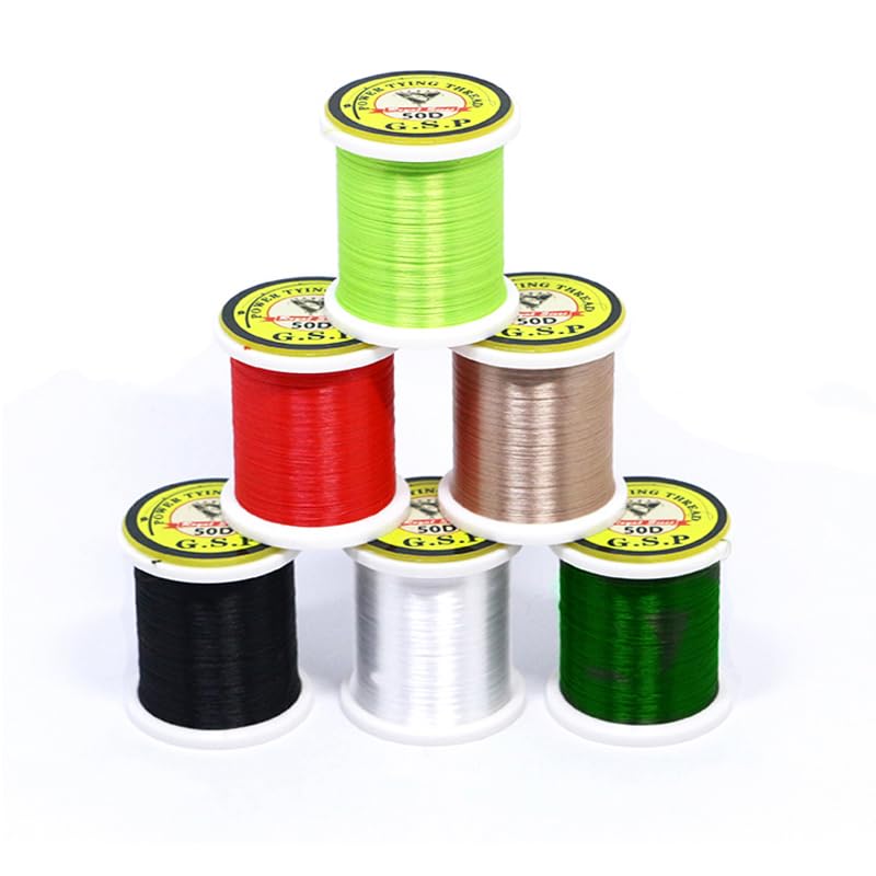 Fly Tying Thread 6 Colors 50D GSP High Tensile 12/0 Tying Thread Fly Tying Materials