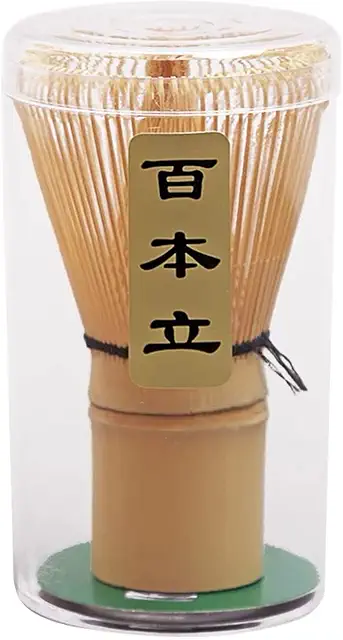 Handmade Golden Bamboo Matcha Whisk - Traditional Japanese Chasen Mixer