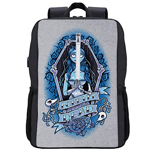 Forever Dead The Cadpse Bride: Mochila para portátil con puerto de carga USB