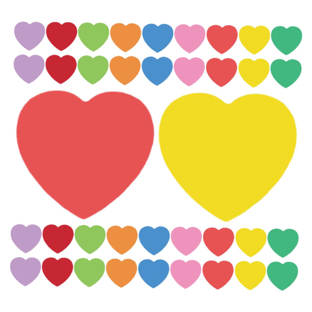 Kit DIY Saint Valentin avec 2 ensembles de cœurs en papier prédécoupés pour activités manuelles