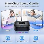EMEET Conference Speakerphone M0 Plus, 4 AI Mics 360° Voice Pickup, Noise Reduction, USB C Speaker, Bluetooth Conference Speaker for 8 People w/Daisy Chain for 16 Compatible with Leading Software - Image 3