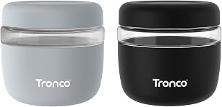Tronco 24 oz Glass Food Storage Containers with Lids, Airtight, Leak & Spill Proof Glass Lunch Bowls for Meal Prep, Salad, Yogurt, Soup & Stew, Microwave & Dishwasher Safe, BPA-Free, Set of 2