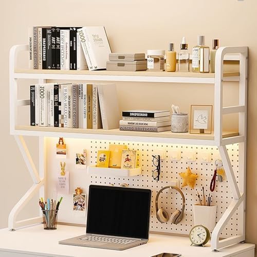 Store Display Rack Wall Mounted Storage Rack Convenience Store Automatic Rack Space Saving Assembled Display,2-Tier Multi-Layer Pegboard Shelf - Modern Desktop Bookshelf & Countertop Hutch B