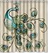 SANMOU Beautiful Peacock Pattern Popular Bath Curtain Shower Curtain (60" x 72" ) with Hooks