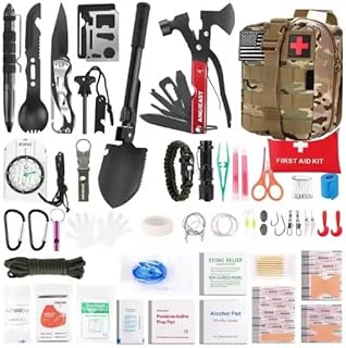 141 Pcs Emergency Survival Kit for Earthquake, Outdoor Adventure, Camping, Hiking, Vehical or Home with First Aid and Medical Supplies