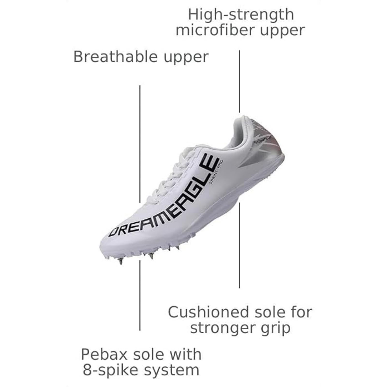 Générique Chaussures Sprint Piste Course Légères Hommes 8 Pointes