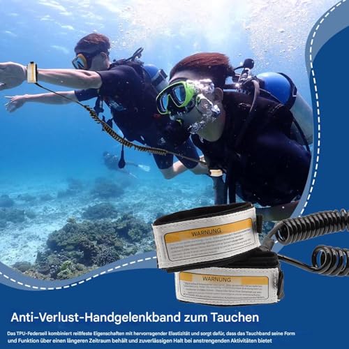 Correa de mano enrollada con conector ajustable de snorkeling para un soporte seguro submarino 3