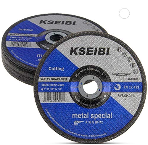 Kseibi 645110 Grinding Wheels 10-Pack, Aluminum Oxide Discs For Metal & Stainless Steel, 9" X 1/8" X 7/8", Aggressive Grinding For Angle Grinders, Depressed Center Design #TOP17